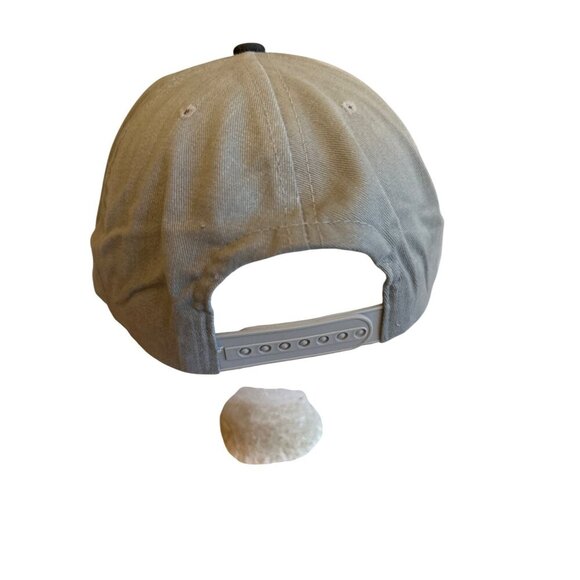 Vintage Quail Unlimited Embroidered Snapback Hat Gray & Black Adjustable - Picture 3 of 6